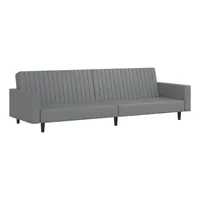VidaXL Schlafsofa 2-Sitzer Grau Kunstleder