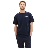 TOM TAILOR Hr. T-Shirt mit Rundhalsausschnitt, Marine, XL