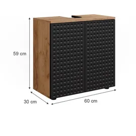 Vicco Waschbeckenunterschrank Irma 60 x 59 x 30 cm Grau