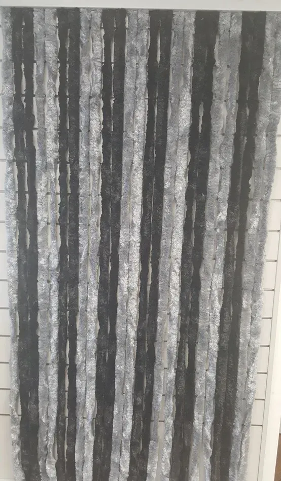 Türvorhang EXPLORER Gr. 100, grau, Gardinen, Kinder, 200cm, Hakenaufhängung, 100cm, Chenille, Polypropylen, B:100cm H:200cm