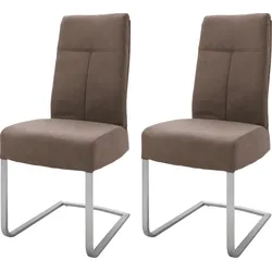 Freischwinger MCA FURNITURE "Talena", beige (sand, edeltahl gebürstet), B:47cm H:104cm T:64cm, Stühle, Stuhl belastbar bis 120 Kg