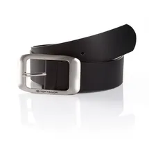 Tom Tailor Ledergürtel TTAMY Ledergürtel mit eckiger Dornschließe schwarz 75