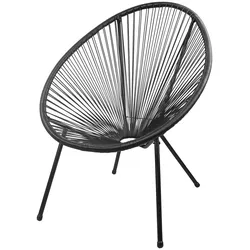 Gartensessel GARDEN PLEASURE "Dalida", schwarz, B:73cm H:93cm T:73cm, Sessel