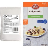 RUF Crêpes-Teig, Großpackung, Backmischung für Crêpes oder Pfannkuchen, einfache Zubereitung mit Wasser, für Großküchen, Hotels und Restaurants, 2500g & Crepes-Teig, Backmischung, 1x1000g