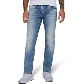 CAMP DAVID Straight-Jeans »NI:CO:R611«, mit markanten Steppnähten 30, Länge 34, light vintage, Herren Straight Fit Jeans