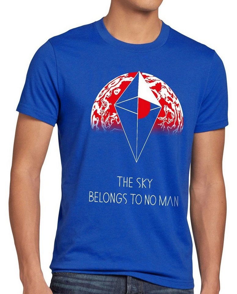 style3 Print-Shirt Herren T-Shirt Sky belongs no man open world game weltraum reise spiel space rpg blau S
