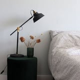 ETC Shop Retro Schreib Nacht Tisch Lampe SCHWARZ GOLD Wohn Schlaf Zimmer Beleuchtung Lese Leuchte verstellbar