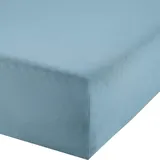 Erwin Müller Spannbettlaken Baumwolle-Jersey-Elasthan 120 x 200 - 130 x 220 cm blau