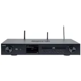 Imperial DABMAN i550 CD HiFi-Verstärker Internetradio (DAB+/DAB/UKW/WLAN, Bluetooth, Streaming Dienste, CD-Player, Stereo Endstufe, AV Receiver), schwarz, hifi breite, 22-252-00