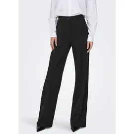 Only Anzughose ONLMIA – Anzughose mit hoher Taille und Stretch gerade Form, modisch, Materialmix, Web schwarz 34 (XS)