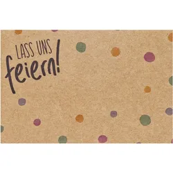 Home Fashion®, Platzkarte "Lass uns feiern", Platzkarte für die Tischdekoration, zum Beschreiben, 10 Stück pro Pack