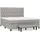 vidaXL Boxspringbett mit Matratze Hellgrau 160x200 cm Stoff - Grau