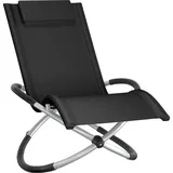 Tectake Sonnenliege 150 x 73 x 75 cm Schwarz