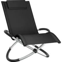 Tectake Sonnenliege 150 x 73 x 75 cm Schwarz