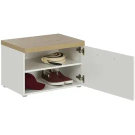 Möbel Kraft Rovato 60,3 x 40,8 x 43,4 cm hochglänzend / weiß