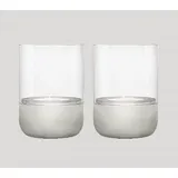 BLOMUS Windlicht Calma 2tlg. Stein, Marmor, Granit Grau Hellgrau