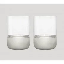 BLOMUS Windlicht Calma 2tlg. Stein, Marmor, Granit Grau Hellgrau