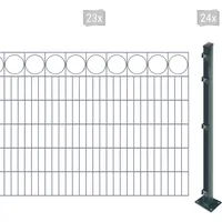 Arvotec Doppelstabmattenzaun »EASY 120 zum Aufschrauben "Ring" mit Zierleiste«, Zaunhöhe 120 cm, Zaunlänge 2 - 60 m 21597951-0 anthrazit H/L: 120 cm x 46 m