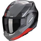 Scorpion EXO-Tech Evo Genre, Modularhelm - Grau/Schwarz/Rot - XL