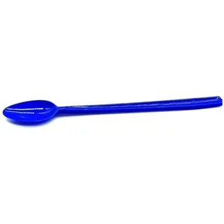 6 Stück Löffel 21 cm lang, Limolöffel Langstiellöffel Longdrink Cocktaillöffel Eislöffel Joghurtlöffel Dessertlöffel Bowlelöffel Besteck Mehrweg Farbe blau