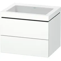 Duravit Waschtischunterschrank c-bonded L-Cube 60x48cm, o HL, we. matt, 2 Schub., wandhängend