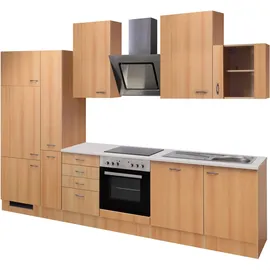 Flex-Well Küchenzeile 310 cm Buche
