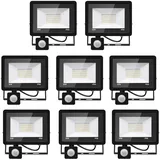 8*30w led strahler bewegungsmelder,3000LM LED Strahler Außen mit Bewegungsmelder IP66 Scheinwerferled aussenstrahler mit bewegungsmelder Warmweiß 3000K Außenstrahler LED Fluter Flutlicht für Garage
