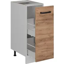 Vicco Apothekerschrank R-Line, Goldkraft Eiche/Weiss, 30 cm ohne Arbeitsplatte