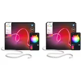 Philips Hue Bundle – 2x Indoor Indirect Hue Flux 10m Lightstrips | Intelligente LED-Ambientebeleuchtung, App- & Sprachsteuerung, kompatibel mit Alexa, Google Home & Apple HomeKit