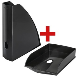 Leitz Stehsammler »Recycle 2476« A4 inkl. Briefkorb »Recycle 5227« A4 schwarz, 7.8x30x27.8 cm