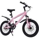 ROGONPDK 18 Zoll Kinderfahrrad Mountainbike MTB (Rosa)