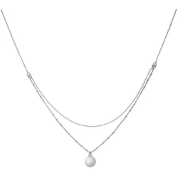 Zeeme Silber Halskette Silber 925 zweireihig 38+5cm lang