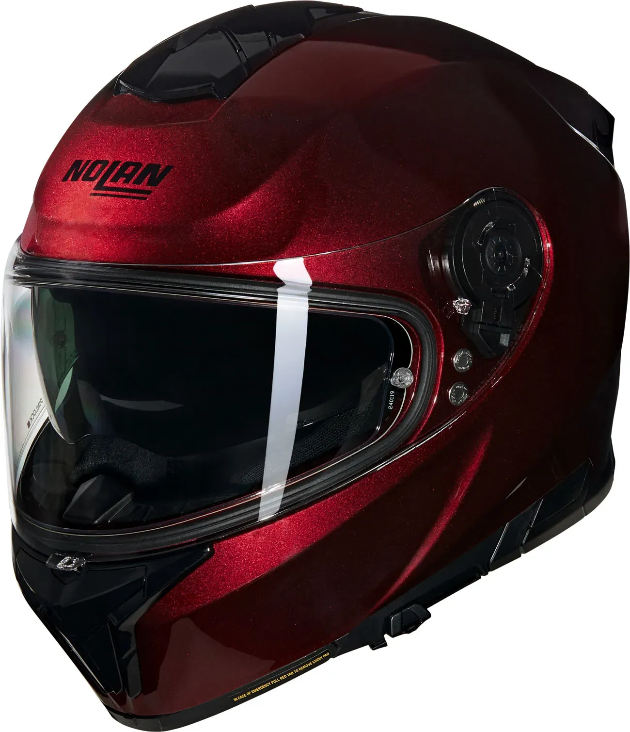 Nolan N80-8 Classico Nobile 321, casque intégral - Rouge Foncé/Gris - XS