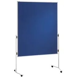 Moderatorentafel ECO, klappbar, Filz/Filz, Aluminium, 1200x1500 mm, blau