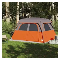 vidaXL Familienzelt 6 Personen Grau/Orange