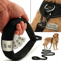 HUND IST KÖNIG ® Hunde Schleppleine mit Sicherheitskarabiner & gepolsterter Handschlaufe 5 m