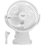 Adler AD 7342 Tischventilator 360° Rotation 25 cm Weiß