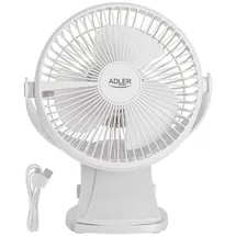 Adler AD 7342 Tischventilator 360° Rotation 25 cm Weiß