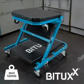 BITUXX Werkstatt-Rollbrett Werkstattliege Montageliege Montagerollbrett Sitz als Liege oder