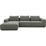 Musterring Ecksofa MUSTERRING "JustB PM200, mit Holzrahmen in schwarz", turtle, B:316cm H:78cm T:166cm, 94% Polyester, 6% Nylon, Sofas, Ecksofa, Anreihsofa rechts & Longchair links, mit Armlehnen, inkl. Rückenkissen