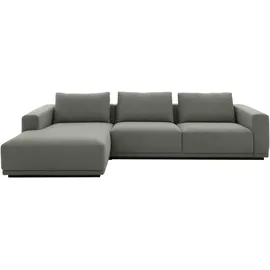 Musterring Ecksofa MUSTERRING "JustB PM200, mit Holzrahmen in schwarz", turtle, B:316cm H:78cm T:166cm, 94% Polyester, 6% Nylon, Sofas, Ecksofa, Anreihsofa rechts & Longchair links, mit Armlehnen, inkl. Rückenkissen
