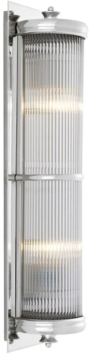 Casa Padrino Luxus Wohnzimmer Wandlampe Silber 13 x 11 x H. 52 cm - Luxus Kollektion