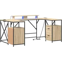 VidaXL Schreibtisch Sonoma Eiche 182 x 101 x 87,5
