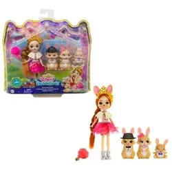 MATTEL GYJ08 Enchantimals Royals Brystal Bunny Familie