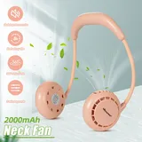 Tragbarer Halsventilator 360° Leise USB Ventilator Hals Nackenventilator 3 Speed
