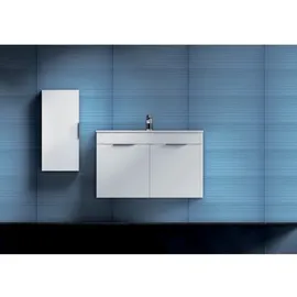 jika Cube Badezimmerschrank mit Waschbecken 65x62,2x43 cm weiß H4536011763001