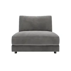 Jette Home Element Einsitzer ohne Armlehne in Cord Sila , grau , Maße (cm): B: 100 H: 85 T: 127.0