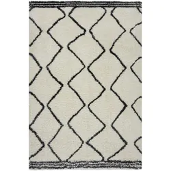 Kadima Design Vielseitiger Hochflor-Teppich `Kent Pearl`. 200x290 cm