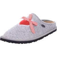 Supersoft Damen Hausschuh Pantoffeln Lederfussbett grau 40