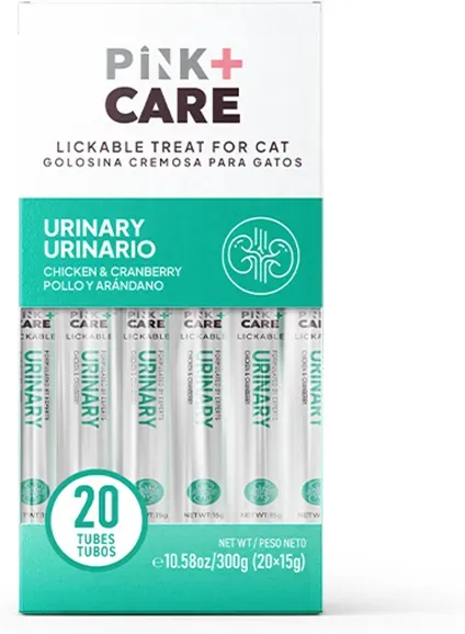 PINK+CARE Funktionale Katzensticks – Huhn & Kolostrum, 20 Sticks × 15g – Ohne Zusatzstoffe, Getreidefrei & Sojafrei – Immun- & Verdauungsunterstützung – Vertrauenswürdige Kanadische Marke